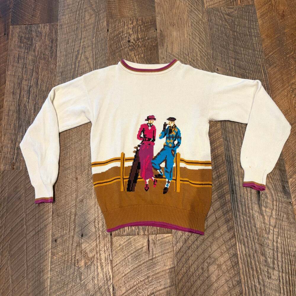 Vintage Tail Golf Sweater Medium 100% Cotton Country Club Preppy Grandpa Knit